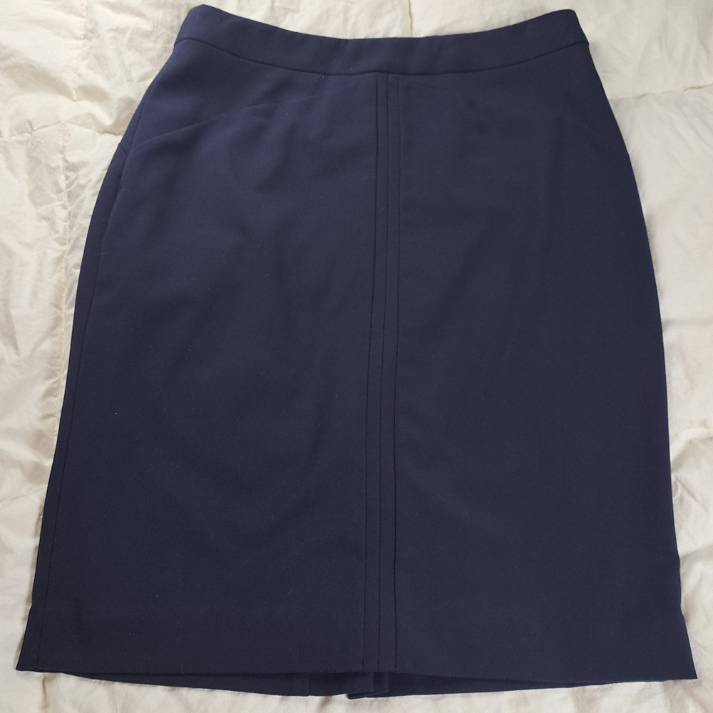 Antonio Melani Navy Blue Pencil Skirt Business Professional Size 10